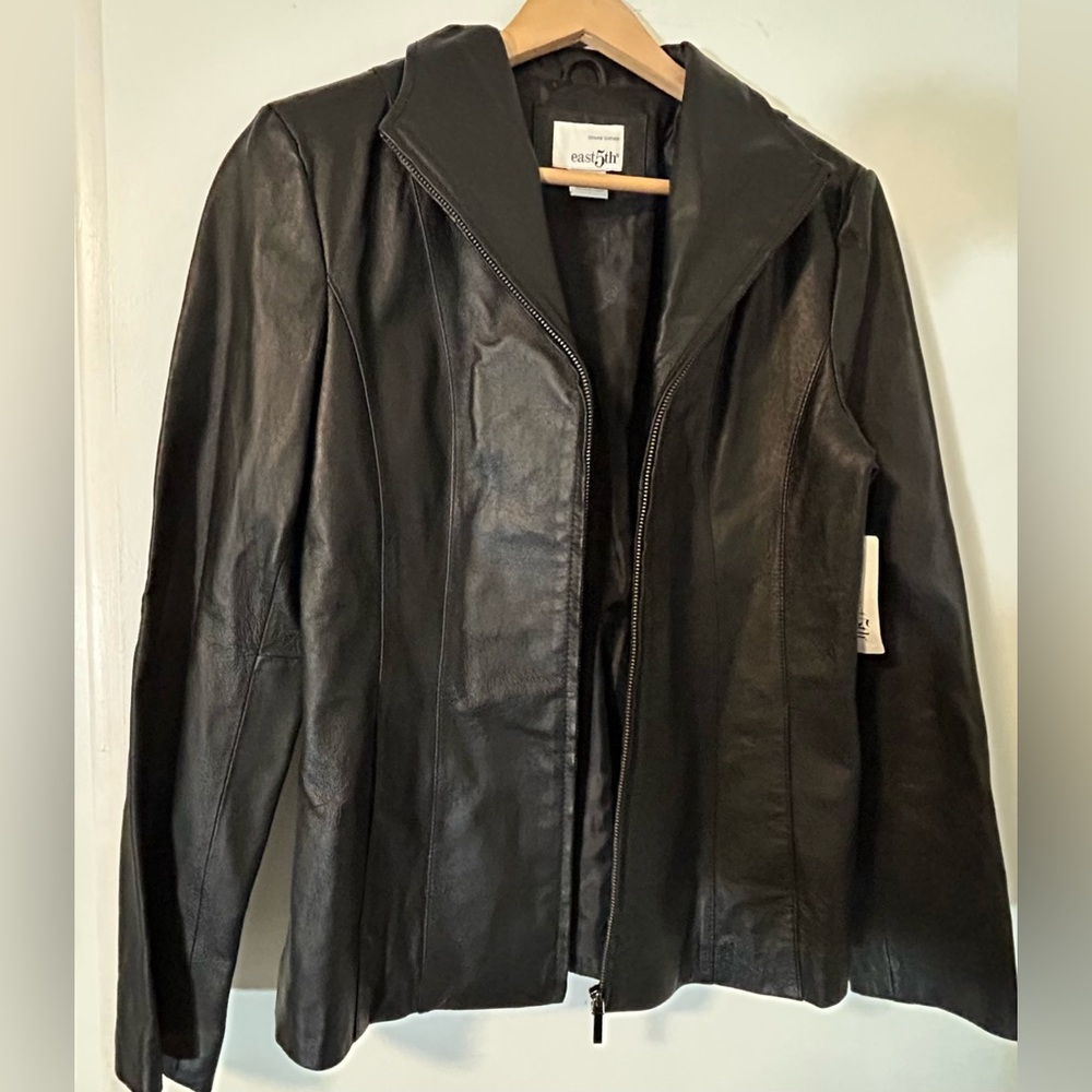 Chic Black Leather Jacket by East5th
